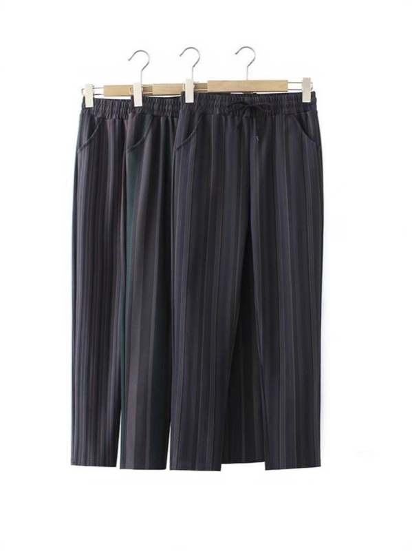 Damske jesenske casual hlače, visoka elastičnost, elastičan pojas sa šnirkom i džepovima s preklopom, harém kroj, uski kroj, dužina do gležnja, country stil