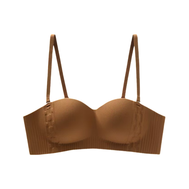 Bezšvová bandeau podprsenka pre ženy, push-up, protišmyková, bezdrôtová, odnímateľné ramienka