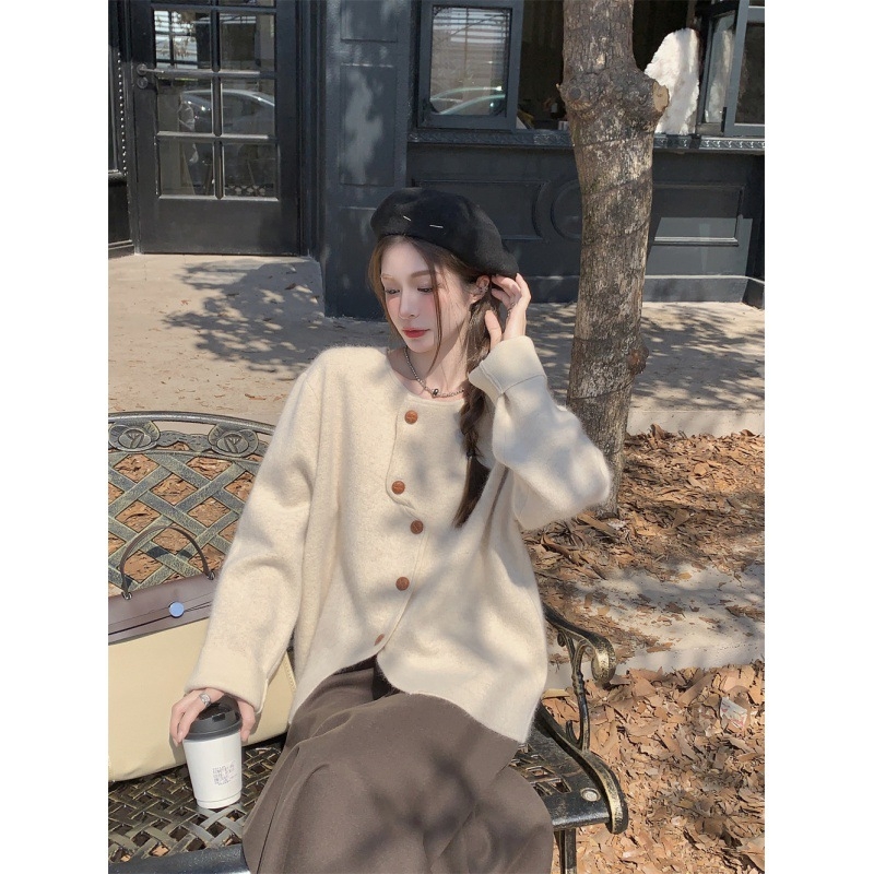 Costum pentru maternitate cu fustă și pulover cu mâneci lungi, fibră acrilică, 80–90% conținut principal, culoare solidă, toamnă 2023