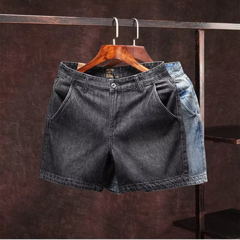 Muški traper šorc retro stila, straight kroj, dužina 3/4, mikroelastičnost