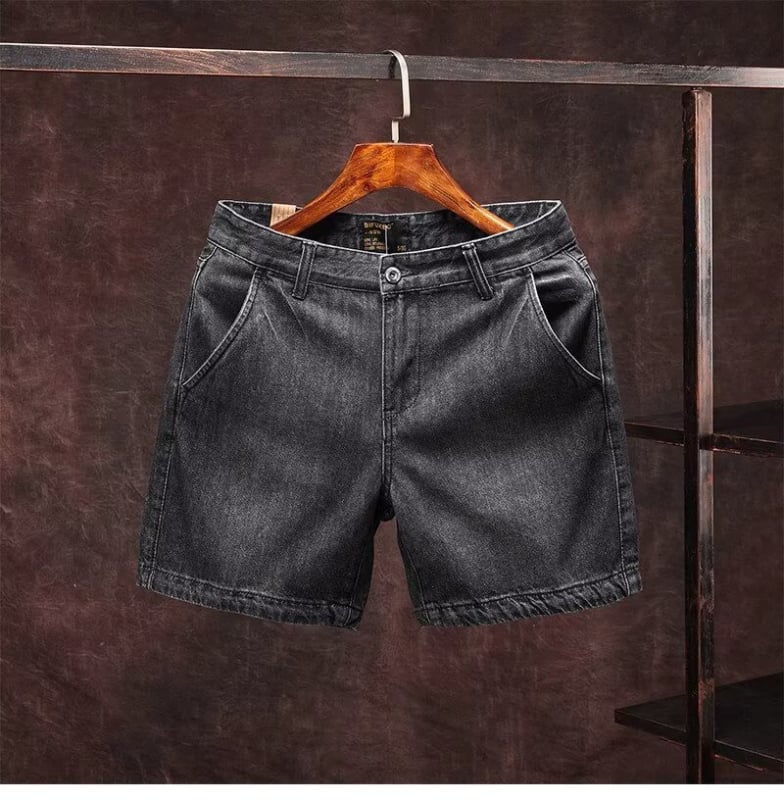 Muški traper šorc retro stila, straight kroj, dužina 3/4, mikroelastičnost