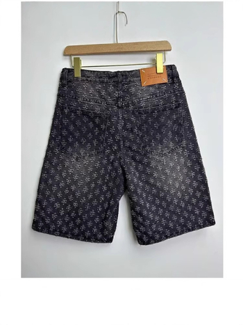 Muške traper kratke hlače — ravni kroj, elastični pojas, pamuk, ljeto, trend (pamuk; ravni kroj; elastični pojas; ljeto; trend)