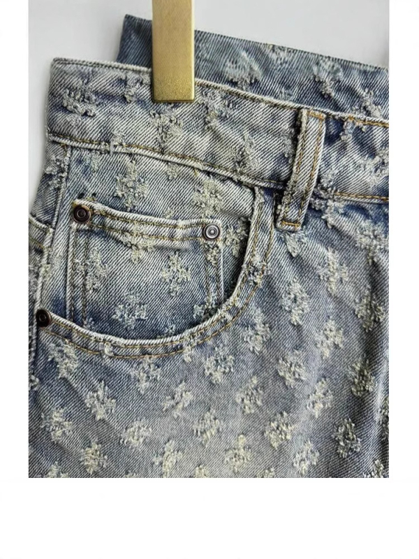 Muške traper kratke hlače — ravni kroj, elastični pojas, pamuk, ljeto, trend (pamuk; ravni kroj; elastični pojas; ljeto; trend)