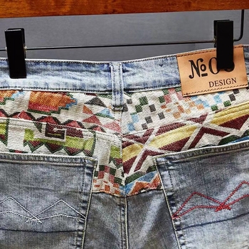 Traper kratke hlače za tinejdžere s izšivkom i poderotinama, korejski stil, uski kroj, mikroelastičnost, ljeto