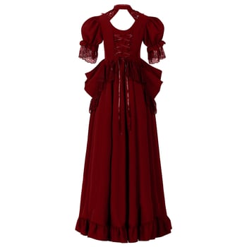 Rochie de seară în stil palat european retro pentru reprezentații pe scenă, jacquard poliester (Primăvara 2025)