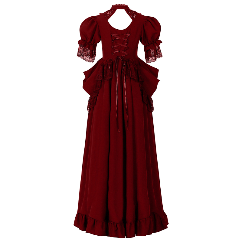 Rochie de seară în stil palat european retro pentru reprezentații pe scenă, jacquard poliester (Primăvara 2025)