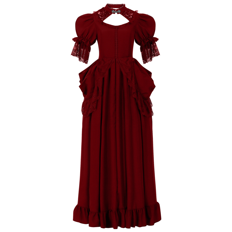 Rochie de seară în stil palat european retro pentru reprezentații pe scenă, jacquard poliester (Primăvara 2025)