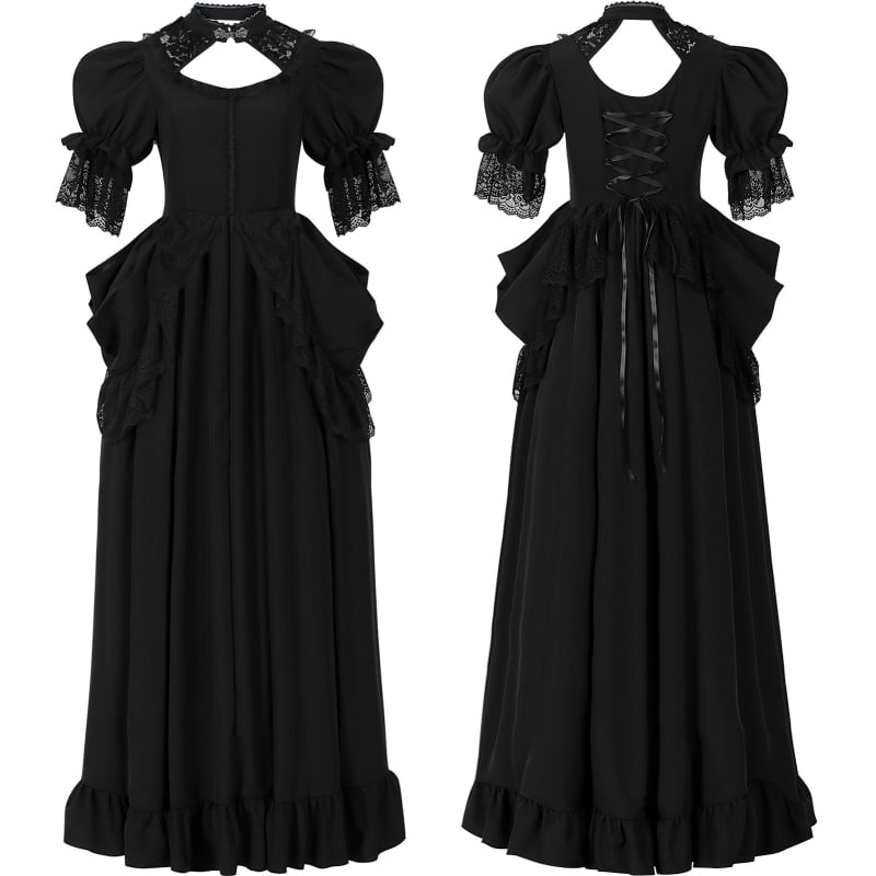 Rochie de seară în stil palat european retro pentru reprezentații pe scenă, jacquard poliester (Primăvara 2025)