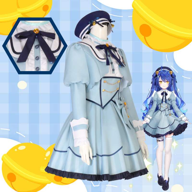 Frontier VTuber cosplay set complet – pentru femei, poliester 70–80% cu fibre de celuloză regenerată până la 30%, pentru jocuri/roluri în animație, primăvara 2025.