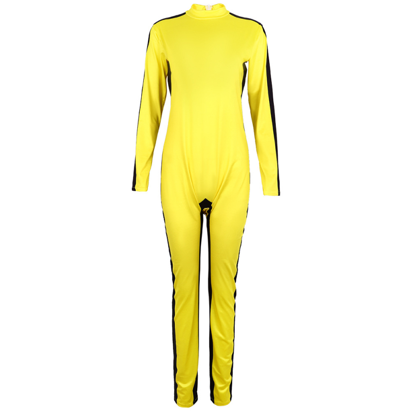 Costum cosplay Bruce Lee Kung Fu – țesătură Milk Silk, 90-95% poliester, spandex, unisex, pentru roluri și spectacole