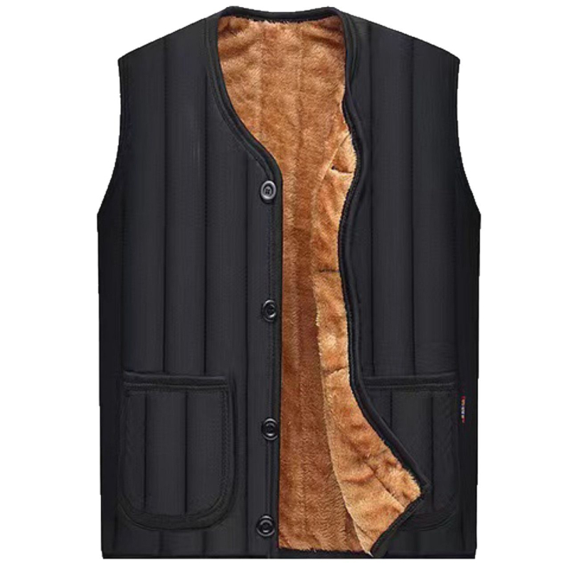Muška bezrukav vest s fleec podstavom, prugastim uzorkom (poliester materijal, 3D patch džepovi)
