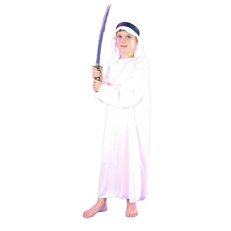 Dječji arapski cosplay ogrtač za scenske nastupe – poliester 95%+ smjesa, za dječake do 17 godina, proljeće 2025