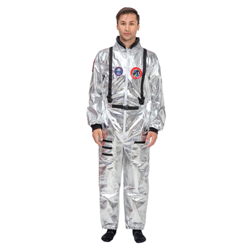 Costum cosplay astronaut pentru Halloween și reprezentații pe scenă | Unisex, adulți, țesătură principală poliester 95%, căptușeală poliester 90%