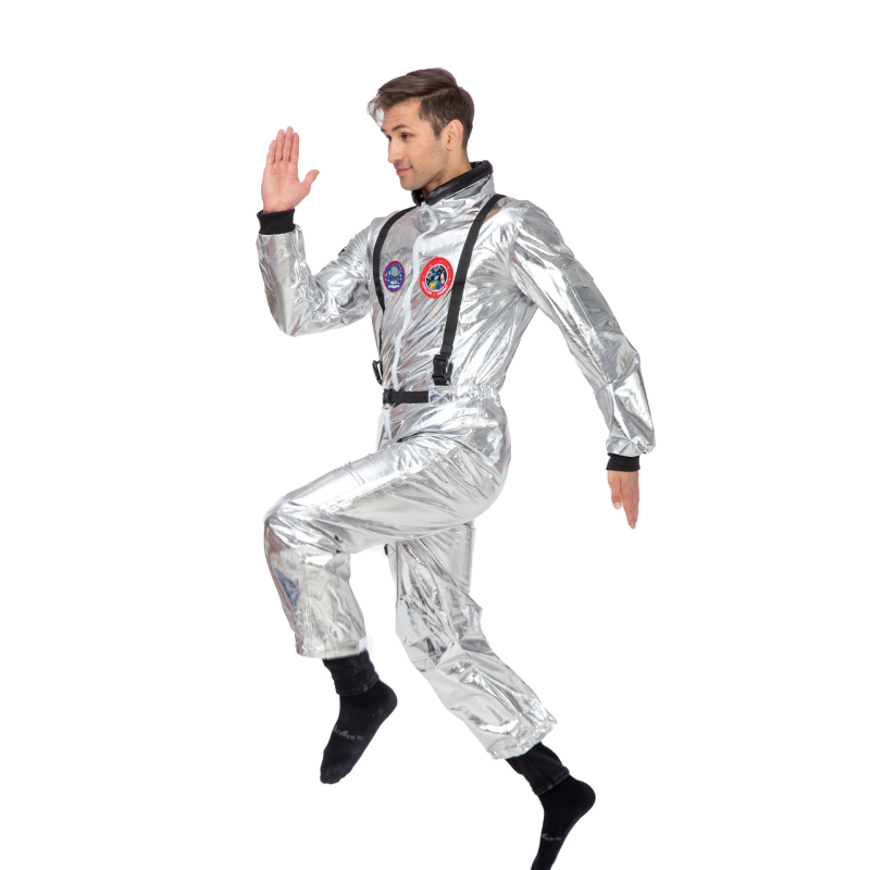 Costum cosplay astronaut pentru Halloween și reprezentații pe scenă | Unisex, adulți, țesătură principală poliester 95%, căptușeală poliester 90%