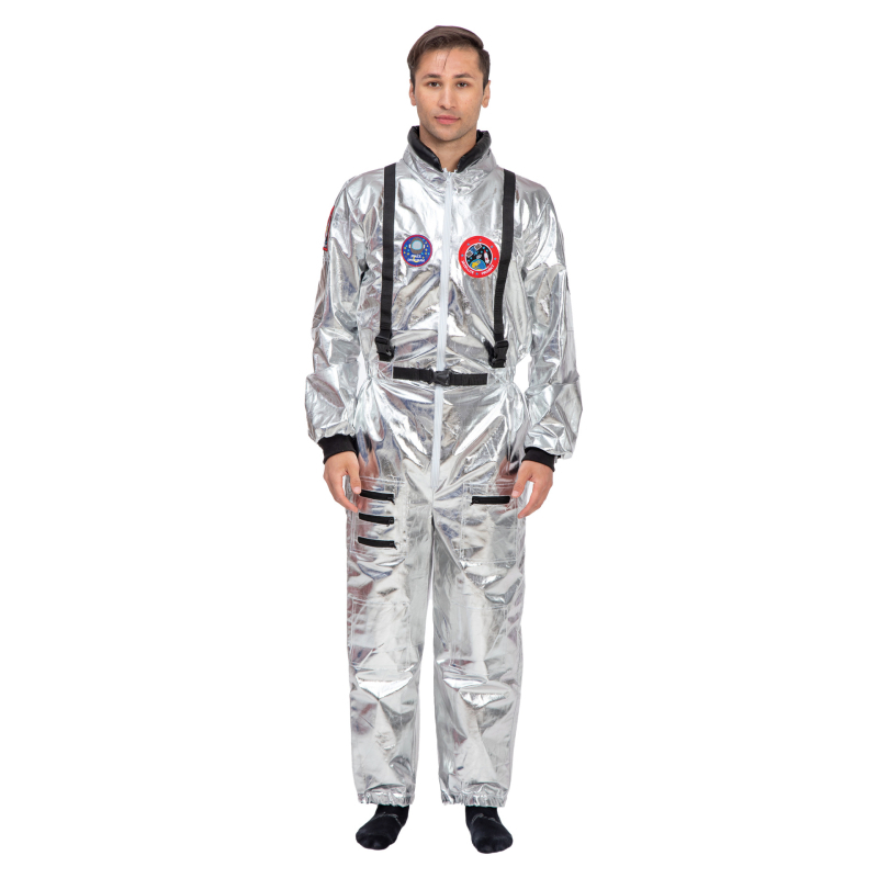 Costum cosplay astronaut pentru Halloween și reprezentații pe scenă | Unisex, adulți, țesătură principală poliester 95%, căptușeală poliester 90%