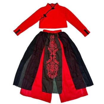 Dance Jue Dámsky scénický kostým – Jazz čínske tradičné štýly, rímska bavlna, Spandex 50-70%, Polyester 30-50%, Jeseň 2025