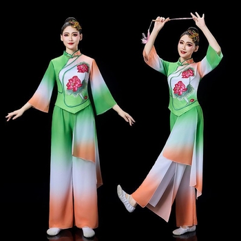 Costum de dans Yangko pentru femei — Set pentru dans popular, țesătură poliester, primăvara 2025