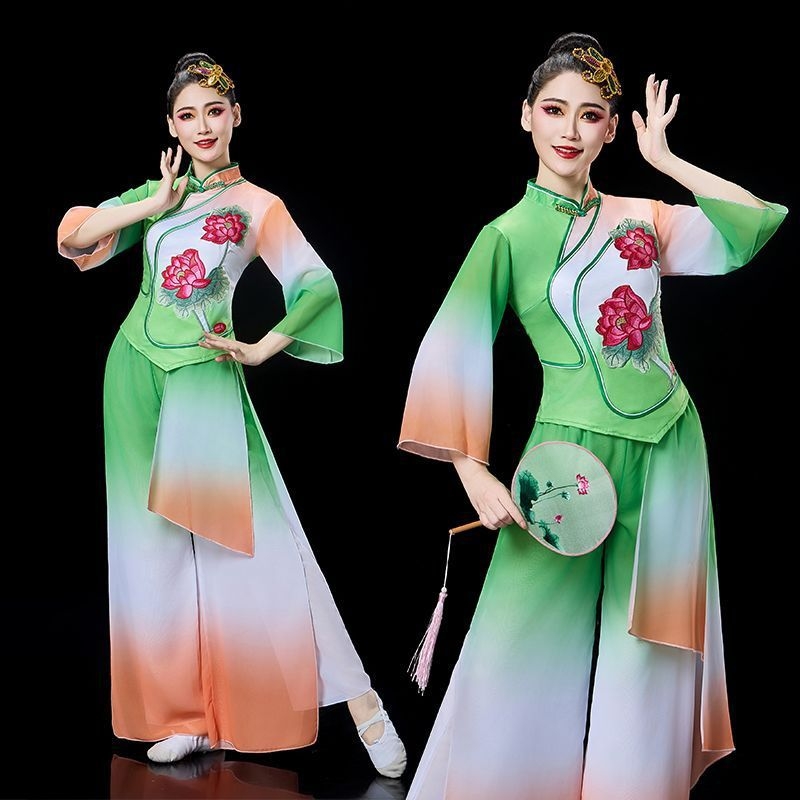 Costum de dans Yangko pentru femei — Set pentru dans popular, țesătură poliester, primăvara 2025