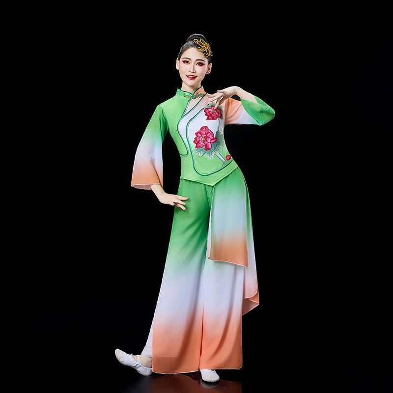 Costum de dans Yangko pentru femei — Set pentru dans popular, țesătură poliester, primăvara 2025