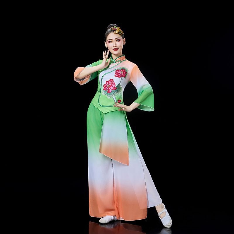 Costum de dans Yangko pentru femei — Set pentru dans popular, țesătură poliester, primăvara 2025