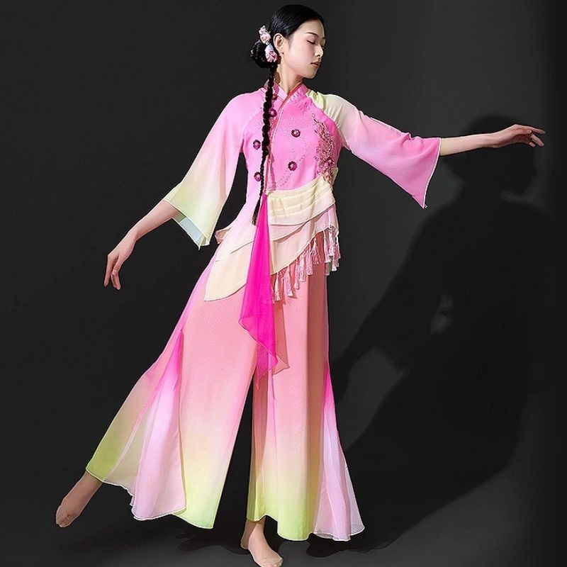 Costum de dans folcloric clasic, unisex, primăvara 2025, One xu, cu etichetă la guler și etichete