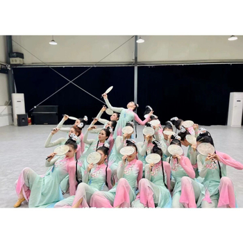 Set de costume pentru dans popular de la Tomi, unisex, materiale flat cloth și spandex, primăvara 2025