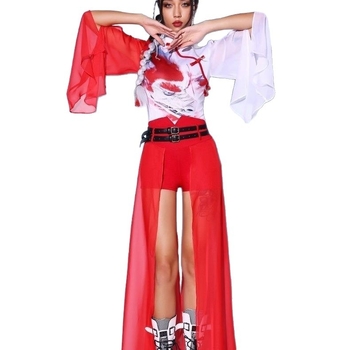 Costum de dans jazz pentru reprezentații unisex, țesătură chenille, material principal spandex, dans popular, primăvara 2025