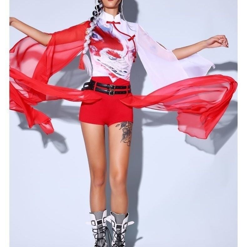 Costum de dans jazz pentru reprezentații unisex, țesătură chenille, material principal spandex, dans popular, primăvara 2025