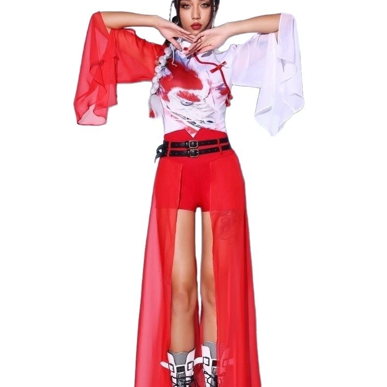 Costum de dans jazz pentru reprezentații unisex, țesătură chenille, material principal spandex, dans popular, primăvara 2025