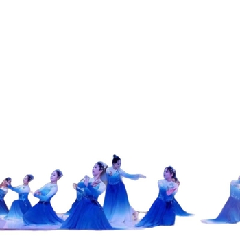 Fustă lungă de dans pentru costum popular (Brand: One Xu; Material: Chenille; Conținut Spandex: <30%; Destinat pentru: dansuri folklorice; Sezon: Primăvara 2025)