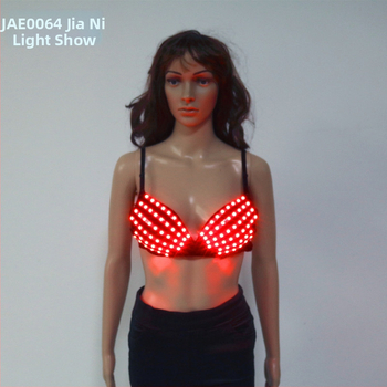 LED svjetleći scenski grudnjak za žene – pamuk 85%, Jia Ni Light and Shadow, za plesne nastupe