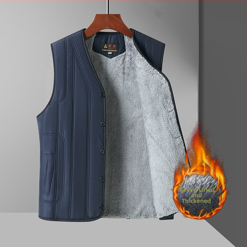 Zimná vesta s vyšívaním, polyesterová tkanina 90–95%, mestský cestovný štýl, zima 2024