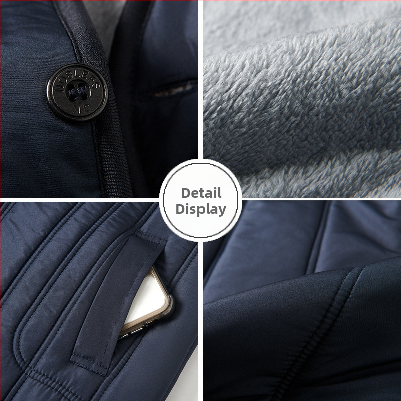 Zimná vesta s vyšívaním, polyesterová tkanina 90–95%, mestský cestovný štýl, zima 2024