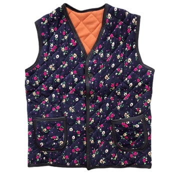 Vestă din Silver Fox Velvet, croială lejeră japonezo-koreeană, fără guler, nasturi cu trei găuri