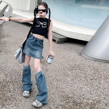 Bērnu bez piedurknēm topiņš/vest, džez dejai stilā, korejiešu stilā, kokvilna 95%, vecums 1–3 gadi, vasara 2024