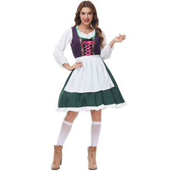 Bavarijski tradicionalni kostim za žene, Oktoberfest izvedba, trodjelni set, od pamukove smjese s elastanom