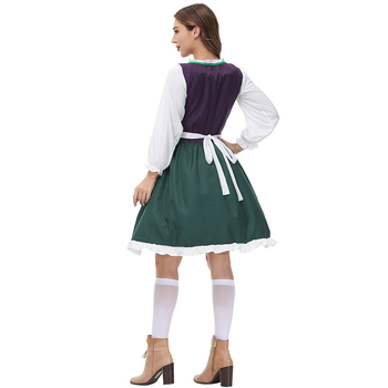 Bavarijski tradicionalni kostim za žene, Oktoberfest izvedba, trodjelni set, od pamukove smjese s elastanom