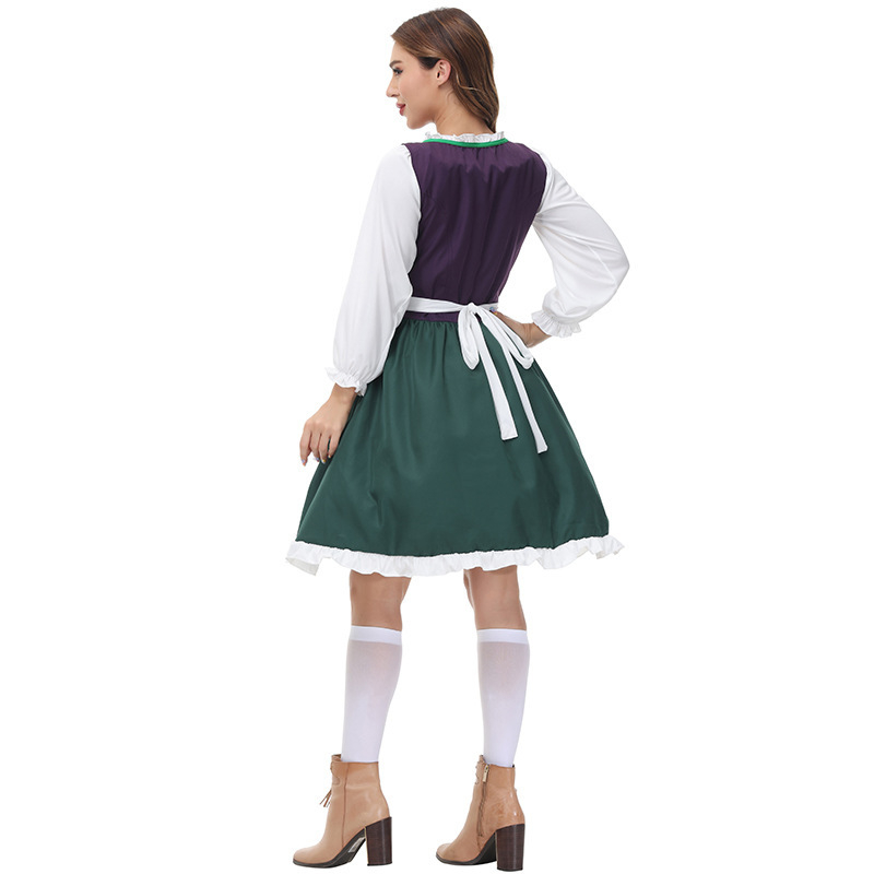 Bavarijski tradicionalni kostim za žene, Oktoberfest izvedba, trodjelni set, od pamukove smjese s elastanom