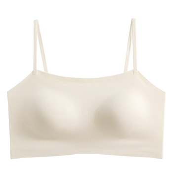 Спортен сутиен безшевен, без жици, с мека опора, чашка 3/4, тънко формовани чашки