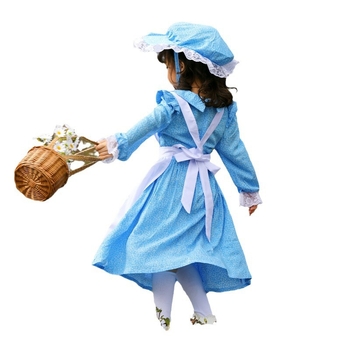 Francia kert-stílusú szobalányruha | Spandex–polyészter keverék, színpadra és fotózáshoz, 17 év alatti lányoknak, 2023 tavasz