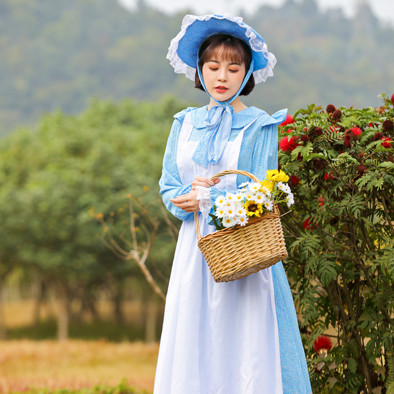 Francia kert-stílusú szobalányruha | Spandex–polyészter keverék, színpadra és fotózáshoz, 17 év alatti lányoknak, 2023 tavasz