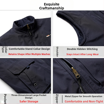 Pánska vesta s kapucňou, fleecovou podšívkou, cordurytkanina, viaceré vrecká, zips