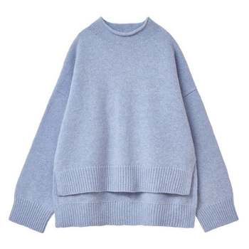 Πουλόβερ σε Cape στυλ, ελεύθερη γραμμή, ημιυψηλός γιακά, Raglan μακριά μανίκια, μαλλί 95%+