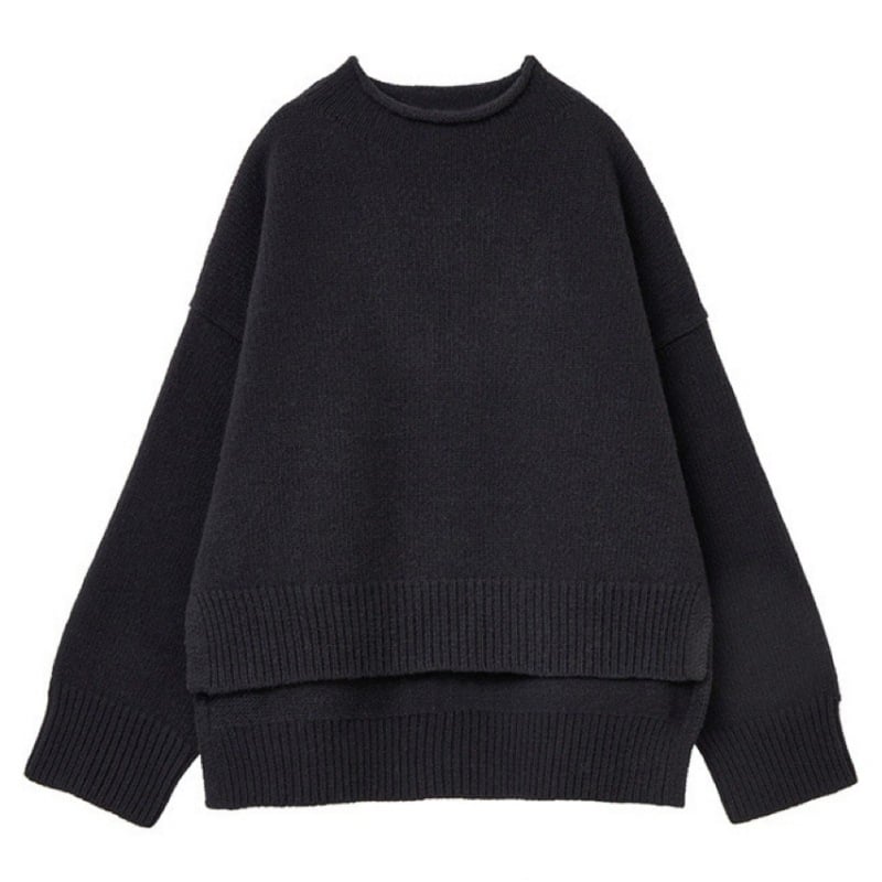 Πουλόβερ σε Cape στυλ, ελεύθερη γραμμή, ημιυψηλός γιακά, Raglan μακριά μανίκια, μαλλί 95%+