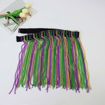 Vēdera deju josta ar pērlītēm un spīdumiem, šūta dejai svārki