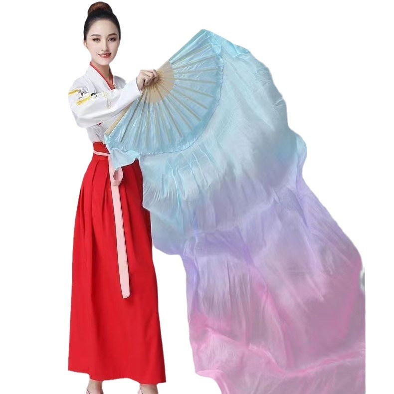 Svilen plesni fan – klasični stil, od bambusa