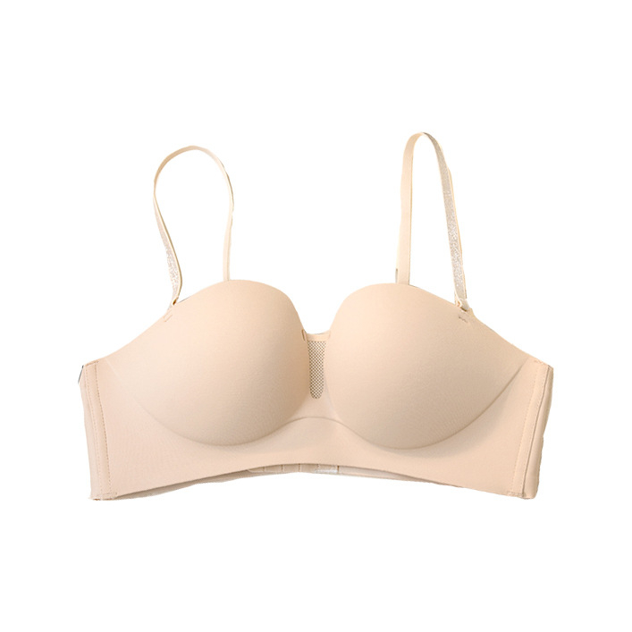 Bežični grudnjak, tubasti dizajn, 1/2 košarica, push-up, bez šavova, najlon