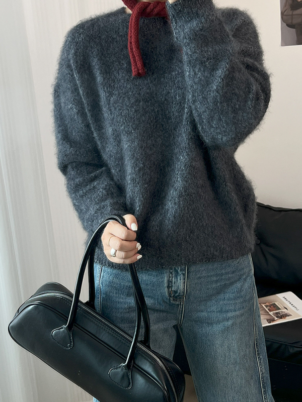 Kašmir pulover s kapuljom, dugi rukavi, jesen 2025, elegantan gradski stil za žene