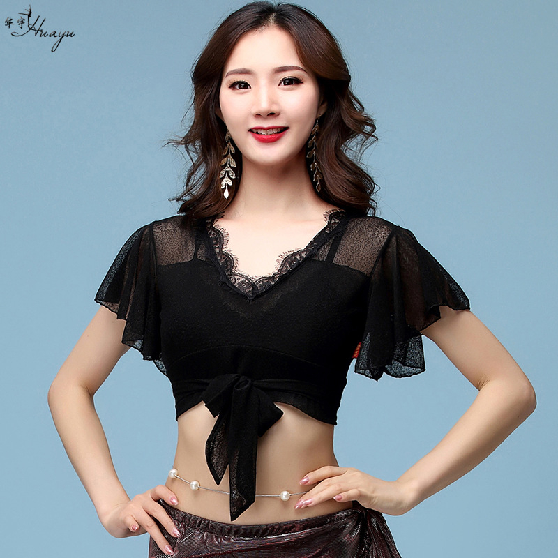 Praktična haljina za orijentalni ples s eyelash lace čipkom, 60% spandex, 20% laneno vlakno, Fashion Huayu