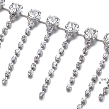 Vēdera dejas josta ar kristāliem un pūdelēm, metāla ķēde, sakausējuma sprādze, āķa aizvērums, platums >4 cm